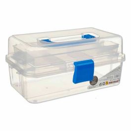Caja Multiusos Azul Transparente Plástico 27 x 13,5 x 16 cm (12 Unidades)
