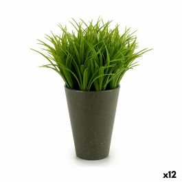 Planta Decorativa Plástico 11 x 18 x 11 cm Verde Gris (12 Unidades)