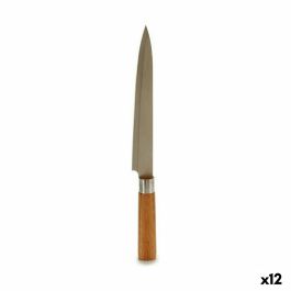Cuchillo de Cocina 3 x 33,5 x 2,5 cm Plateado Marrón Acero Inoxidable Bambú (12 Unidades) Precio: 34.95000058. SKU: B193AN9CEK