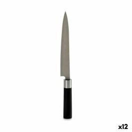 Cuchillo de Cocina 3,5 x 33,5 x 2,2 cm Plateado Negro Acero Inoxidable Plástico (12 Unidades) Precio: 15.94999978. SKU: B17TWLJZS2