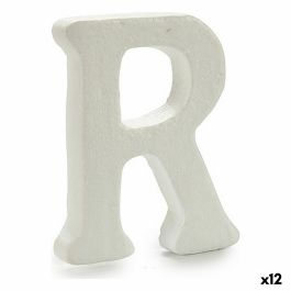 Letra R Blanco Poliestireno 15 x 12,5 cm (12 Unidades)
