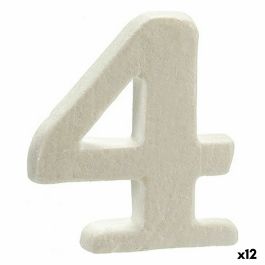 Número 4 Blanco Poliestireno 2 x 15 x 10 cm (12 Unidades)