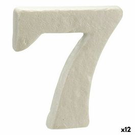 Número 7 Blanco Poliestireno 2 x 15 x 10 cm (12 Unidades)