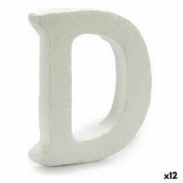 Letra D Blanco Poliestireno 2 x 15 x 11,5 cm (12 Unidades)