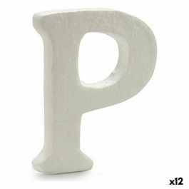 Letra P Blanco Poliestireno 1 x 15 x 13,5 cm (12 Unidades)