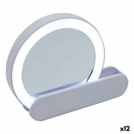 Espejo Luz LED 9 x 2 x 10 cm Blanco ABS (12 Unidades)