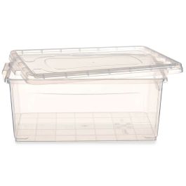 Caja de Almacenaje con Tapa Transparente Plástico 22 L 32 x 20,5 x 50 cm (6 Unidades)