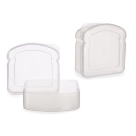 Fiambrera para Sandwich Transparente Plástico 12 x 4 x 12 cm (24 Unidades)