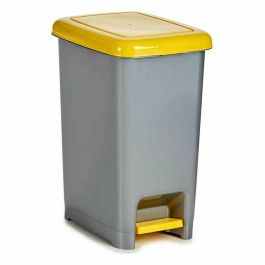 Cubo de Basura para Reciclaje Con pedal Amarillo Plástico (8 Unidades)