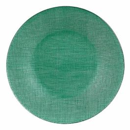 Plato Llano Verde Vidrio 27,5 x 2 x 27,5 cm (6 Unidades)