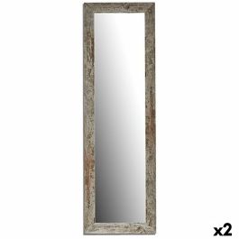 Espejo de pared Harry Blanco Madera Vidrio 40,5 x 130,5 x 1,5 cm (2 Unidades)