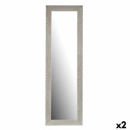 Espejo de pared Blanco Madera Vidrio 45,5 x 135,5 x 2 cm (2 Unidades)