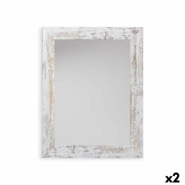 Espejo de pared Harry Blanco Madera Vidrio 64,5 x 84,5 x 1,5 cm (2 Unidades) Precio: 84.95000052. SKU: B19ZNCPSMR
