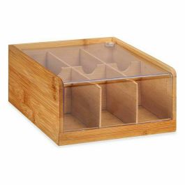 Caja para Infusiones Marrón Bambú 22 x 10 x 20,5 cm Té (6 Unidades)