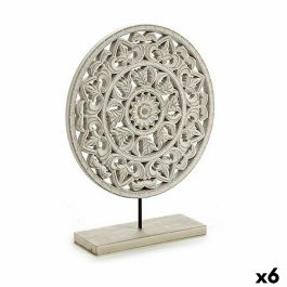 Figura Decorativa Mandala Blanco 30 x 36 x 7 cm (6 Unidades) Precio: 40.94999975. SKU: B15S3E3ACS