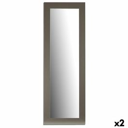 Espejo de pared Plateado Madera Vidrio 52,5 x 155 x 1,5 cm (2 Unidades)