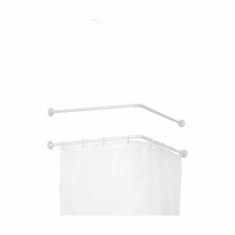 Barra para Cortinas De ducha Blanco Aluminio 80 cm (24 Unidades)