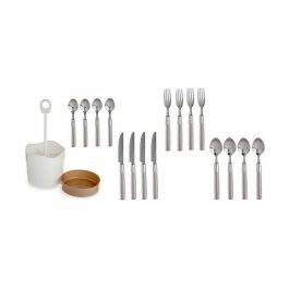 Set de Cubiertos Marrón Acero Inoxidable (8 Unidades)