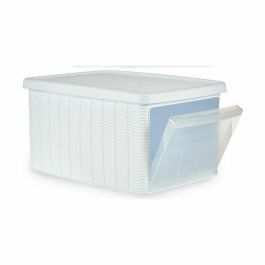 Caja de Almacenaje con Tapa Stefanplast Elegance Lateral Blanco Plástico 29 x 21 x 39 cm (5 Unidades)