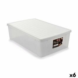 Caja de Almacenaje con Tapa Stefanplast Elegance Blanco Plástico 38,5 x 17 x 59,5 cm (6 Unidades)