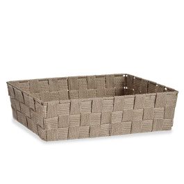 Cesta Multiusos Beige Tela 3,8 L 34 x 8,5 x 21 cm (18 Unidades)