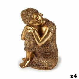 Figura Decorativa Buda Sentado Dorado 20 x 30 x 20 cm (4 Unidades)