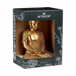 Figura Decorativa Buda Sentado Dorado 18 x 33 x 22,5 cm (4 Unidades)