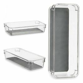 Organizador de Cajones Plástico reciclado Gris 9,3 x 4,5 x 23 cm (24 Unidades)