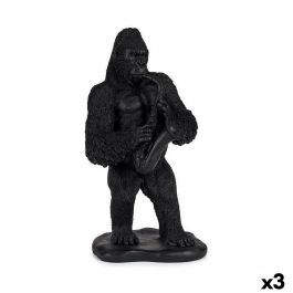 Figura Decorativa Gorila Saxofón Negro 15 x 38,8 x 22 cm (3 Unidades)