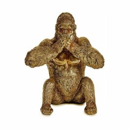 Figura Decorativa Gorila Yoga Dorado 11 x 18 x 16,2 cm (12 Unidades)