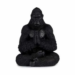 Figura Decorativa Gorila Yoga Negro 16 x 28 x 22 cm (4 Unidades)