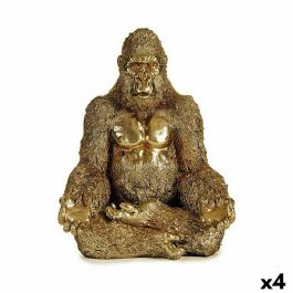 Figura Decorativa Gorila Yoga Dorado 19 x 26,5 x 22 cm (4 Unidades) Precio: 49.95000032. SKU: B17Y7AHRJ7