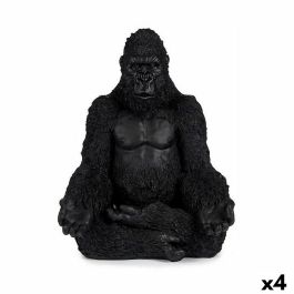 Figura Decorativa Gorila Yoga Negro 19 x 26,5 x 22 cm (4 Unidades) Precio: 50.49999977. SKU: B1ESHZXJ28