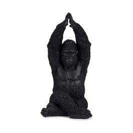 Figura Decorativa Gorila Yoga Negro 18 x 36,5 x 19,5 cm (4 Unidades)
