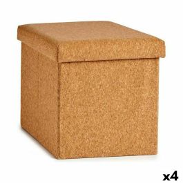 Caja Decorativa Plegable Marrón Corcho Madera MDF 31 x 31 x 31 cm (4 Unidades) Precio: 42.95000028. SKU: B1EAQCZYDM