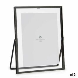 Marco de Fotos Negro Metal Vidrio Plástico 20,5 x 1 x 25,2 cm (12 Unidades)