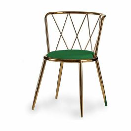 Silla Rombos Verde Dorado 50,5 x 73 x 51 cm (2 Unidades)