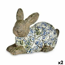 Figura Decorativa para Jardín Conejo Poliresina 20 x 29 x 40,5 cm (2 Unidades)