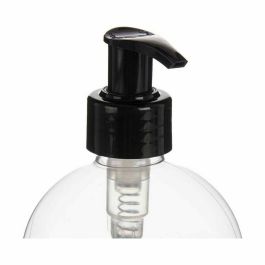 Dispensador de Jabón Negro Transparente Plástico 500 ml (12 Unidades)