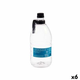 Botella Con asa Negro Transparente Plástico 2 L 11,5 x 28,7 x 11,5 cm (6 Unidades)