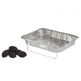 Barbacoa Desechable Aluminio Carbón 23,5 x 6 x 30,5 cm (12 Unidades)