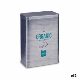 Dispensador para Cereales Organic Gris Hojalata 12 x 24,7 x 17,6 cm (12 Unidades)