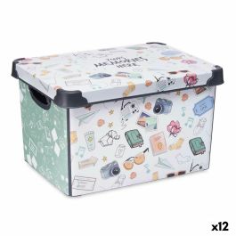 Caja de Almacenaje con Tapa Memories Juvenil 22 L Plástico 29 x 23,5 x 39 cm (12 Unidades)