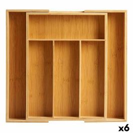 Organizador para Cubiertos Compartimento adaptable Extensible Bambú (6 Unidades)