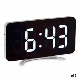 Reloj Digital de Sobremesa Blanco ABS 15,7 x 7,7 x 1,5 cm (12 Unidades)