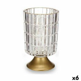 Farol LED Transparente Dorado Vidrio 10,7 x 18 x 10,7 cm (6 Unidades) Precio: 73.94999942. SKU: B1HA57M2KH