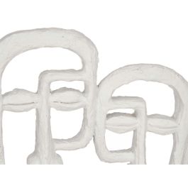 Figura Decorativa Cara Blanco 27 x 32,5 x 10,5 cm (4 Unidades)