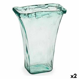 Jarrón 27 x 34,5 x 14 cm Cristal Transparente (2 Unidades)