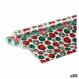 Papel de Regalo 70 x 200 cm Bolas de Navidad Multicolor (50 Unidades)