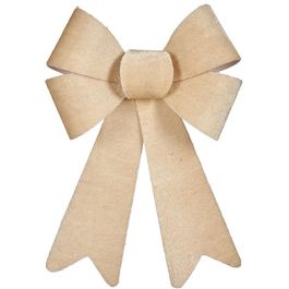 Lazo Adorno Navideño Beige PVC 16 x 24 x 4 cm (12 Unidades)